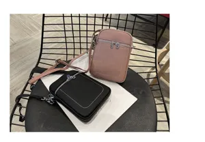 Mini leather cell phone bag women small crossbody shoulder bag casual daily purse