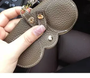 Micky geformte Leder Brillenetui Auto Aufbewahrungstasche tragbare Sonnenbrille Tasche