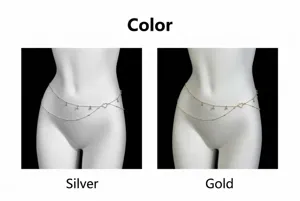 Double layer rhinestone waist chain sexy body chain silver and gold variant beach jewelry