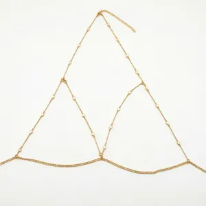 Gold body chain sexy geometric chest jewelry for women fashion cross-border accessories new