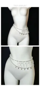 Pearl rhinestone fringe waist chain sweet cool style body jewelry for women sexy fashion