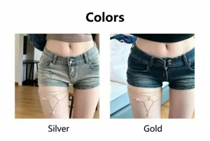 Fashion alloy pearl butterfly thigh chain set beach style sexy body jewelry for women.