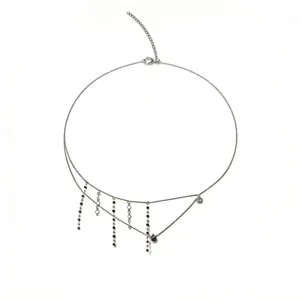 Niche personalized design beaded choker fashion sweet cool style multi-layer necklace accessory