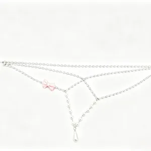 Rhinestone Pearl Leg Chain Multi-layer Body Chain Beach Fashion Alloy Jewelry Accessories