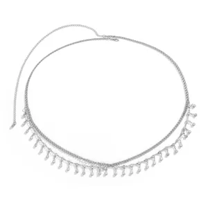 Chaine de taille en metal strass pour femmes corps sexy ete robe jean accessoire de bijoux mode