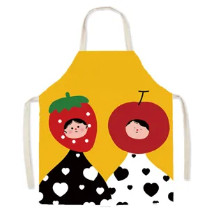 Grembiule da cucina senza maniche con motivo di frutta artistica carina per cucinare e pulire.