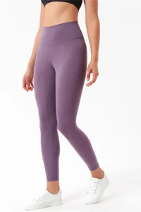 High-waisted yoga leggings for women, butt-lifting nude-feel fitness pants, 9/10 active tights.