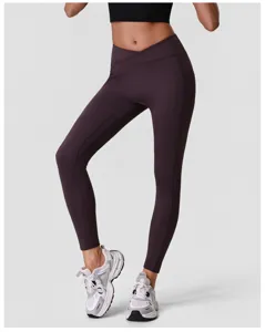 Kreuzbund High-Waist Yoga Leggings mit Taschen, atmungsaktive Fitnesshose für Training.