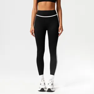 Hoge taille yoga broek sneldrogend hardlopen fitness leggings sportbroek dames zwart