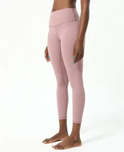 Women high waist brushed yoga pants cropped nude feel fitness activewear leggings