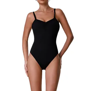 Damen Sexy Spaghetti-Träger Yoga Jumpsuit Hohe Elastizität Slim Fit Figurformend Activewear Pilates Fitness Bodysuit
