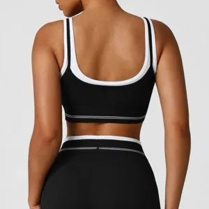 Reggiseno Sportivo da Donna Imbottito Gilet da Palestra Yoga Traspirante Fitness Crop Top Alta Elasticità Abbigliamento Sportivo