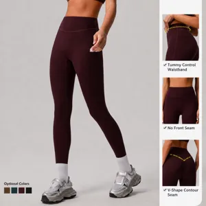 Hoge taille seamless yoga broek voor vrouwen tummy control fitness legging met push up