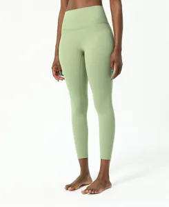 High waist yoga pants women cropped leggings soft nude feel tight fitness activewear bottoms