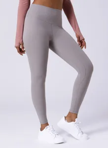 High-waist brushed yoga pants for women, skin-friendly naked feeling tight cropped leggings.
