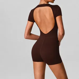 Γυναικείο Αθλητικό Fitness Yoga Jumpsuit Seamless Sports Romper Tummy Control Shaping Workout Athletic Clothing