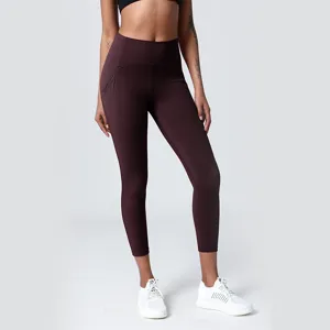 Hochtaillierte Yoga Leggings für Damen mit Seitentaschen, bequeme Sport Hose für Fitness