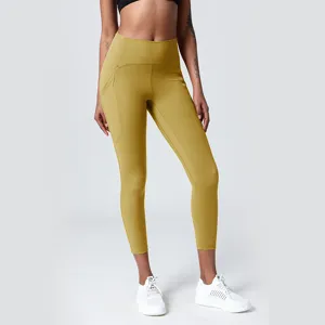 High-Waist Yoga Leggings mit Taschen für Damen, atmungsaktive Fitness-Sporthose.