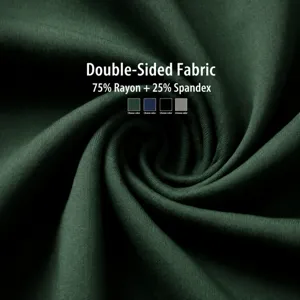 Tissu double face en nylon effet peau nue vert, 75% nylon 25% élasthanne pour vêtements de sport.