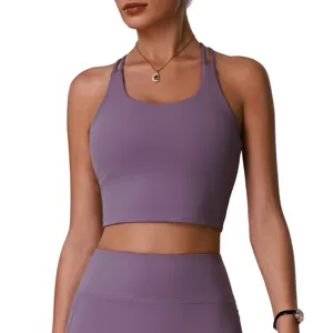 Ensemble soutien-gorge de sport et leggings pour femme, fitness, entraînement et course à pied.
