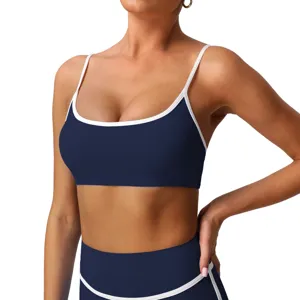 Ensemble Soutien-Gorge de Sport et Short pour Femmes Actives Séchage Rapide Respirant Fitness Yoga Entraînement