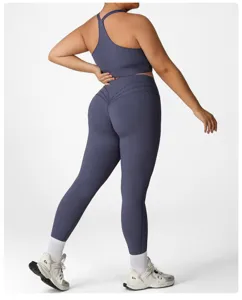 Ensemble de sport grande taille soutien-gorge sport et leggings yoga taille haute fitness