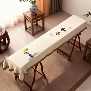 Cubierta Antipolvo para Guzheng de Estilo Chino Diseño de Pintura de Tinta Caligrafía Funda Protectora de Tela