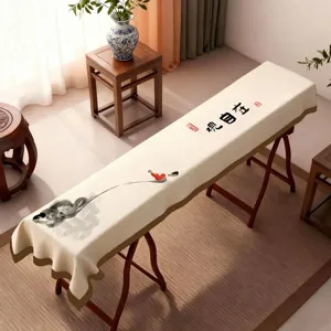 Cubierta antipolvo para guqin estilo chino mantel largo caligrafia pintura de tinta