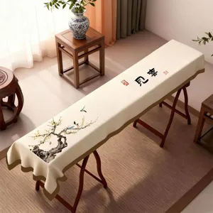 Cubierta antipolvo para guzheng de estilo chino con elegante diseño de flores de ciruelo.