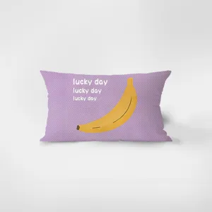 Housse de coussin rectangulaire en velours à motif de banane style crème nordique amusante