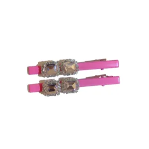 Roze strass eendbek haarspelden schattige meisjesachtige haaraccessoires voor dagelijks.