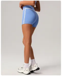 High waist colorblock yoga shorts butt lift workout fitness activewear gym shorts for women