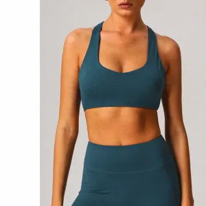Soutien-Gorge de Sport Dos Nageur pour Femmes Haut de Yoga Fitness Sans Coutume Respirant Séchage Rapide Entraînement Sportif Course