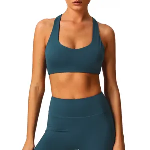 Ensemble soutien-gorge de sport et leggings de yoga taille haute pour fitness et course.