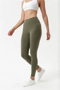 Leggings da yoga a vita alta da donna, pantaloni sportivi traspiranti per fitness.