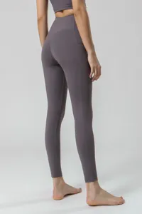 Pantalon de yoga taille haute pour femmes, leggings de sport confortables avec poches.
