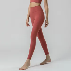 Femme taille haute yoga leggings couleur unie fitness pantalon vue laterale image