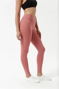 Pantaloni da yoga a vita alta per donna, leggings fitness traspiranti e modellanti per allenamento.