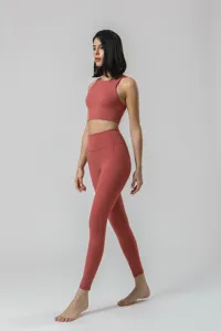 Ensemble de yoga sensation nue femme taille haute poche fitness course sport vetement