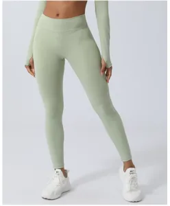 V-förmige Damen Sport Leggings Fitness Yoga Hose nahtlose Laufhose schnelltrocknend