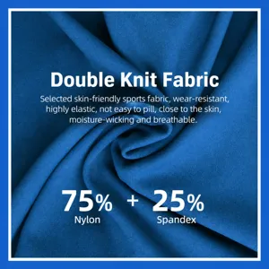 Échantillon de tissu de sport double face nylon élasthanne bleu pour soutien-gorge de yoga