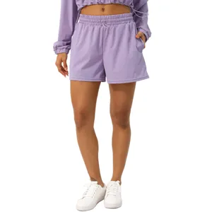 Shorts Deportivos Casuales para Mujer Shorts Sueltos con Cordón Cintura Elástica Running Fitness