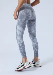 Ψηλόμεσο κολάν γιόγκα tie-dye για γυναίκες, αθλητικό παντελόνι γυμναστικής χωρίς ραφές.