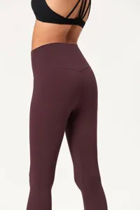 Hohe Taille Yoga Hose Capri Leggings für Damen doppelt gebürstet Fitness Sport Leggings
