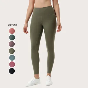Pantaloni da Yoga da Donna a Vita Alta Push-Up per Allenamento Leggings da Fitness Elastici Tinta Unita