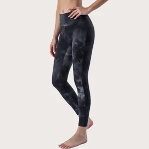 Legging de yoga tie dye taille haute pour femme fitness sport training activewear