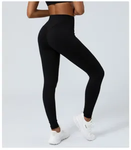 Vrouwen hoge taille yoga broek zwart sport legging fitness training hardlopen kleding
