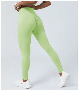 Hohe Taille Po-Lifting Yoga Leggings für Damen, atmungsaktive elastische Sport Fitness Hose.