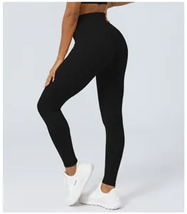 Hohe Taille Po-Lifting Yoga Hose für Damen, atmungsaktive elastische Fitness Gym Leggings.