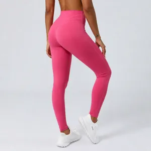 Γυναικείο Ψηλόμεσο Seamless Yoga Pants Γρήγορο Στέγνωμα Fitness Leggings Αννόρθωση Γλουτών Sport